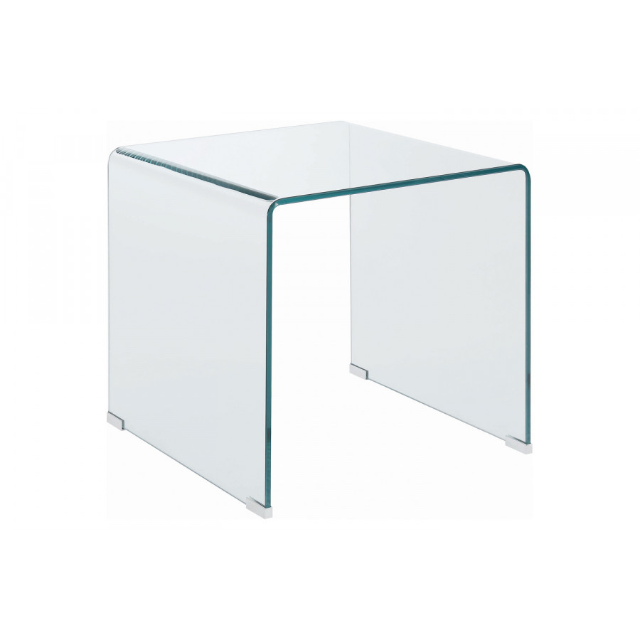 Coaster - Square End Table in Clear