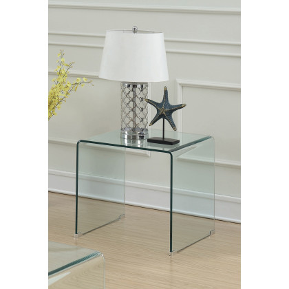 Coaster - Square End Table in Clear