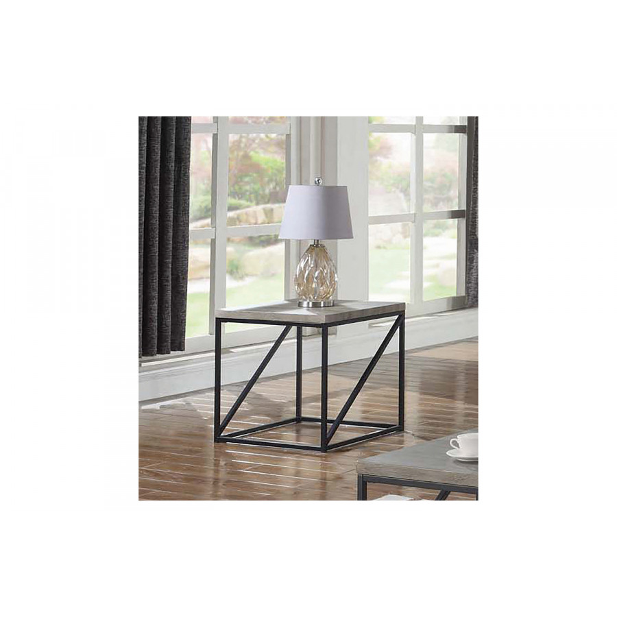 Coaster - Square End Table in Sonoma Gray