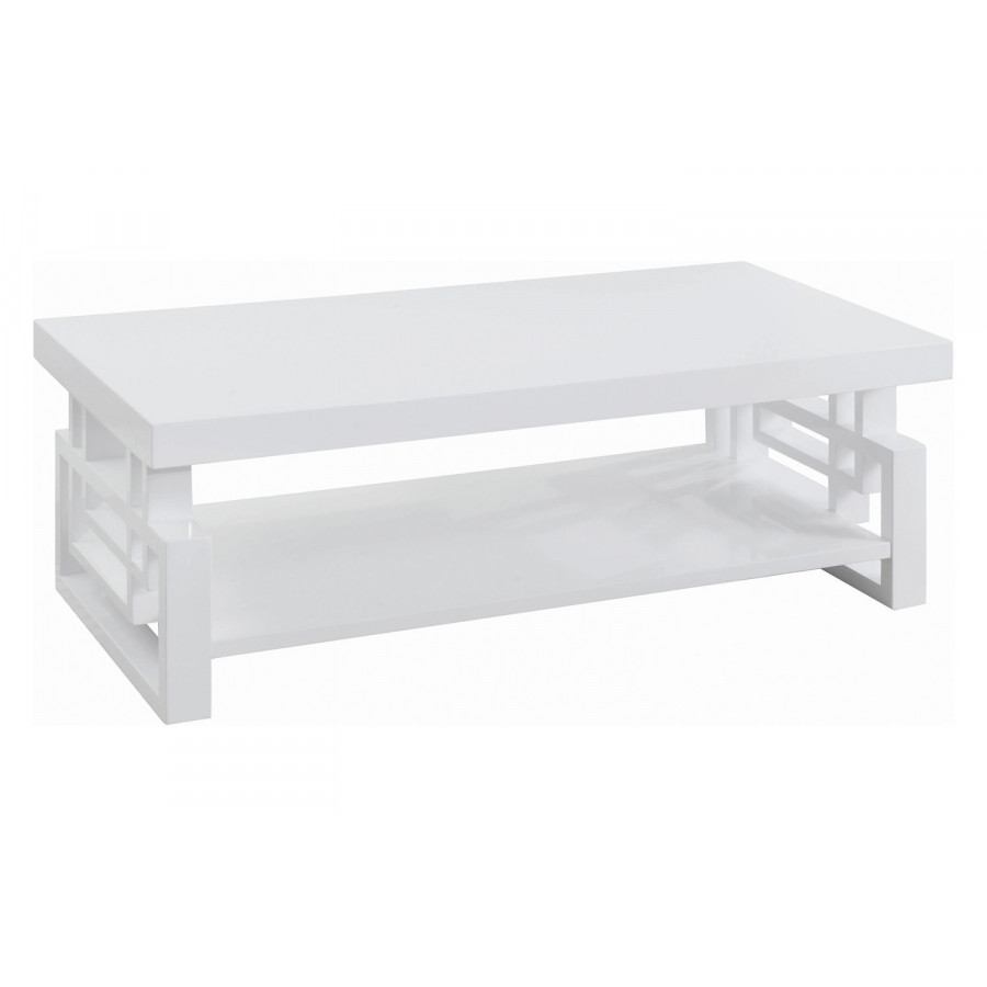 Coaster - Rectangular Coffee Table in High Glossy White