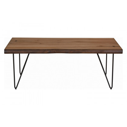 Coaster - Coffee Table With Hairpin Legs in Natural Honey/Gunmetal