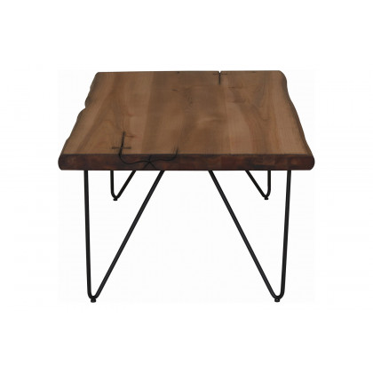 Coaster - Coffee Table With Hairpin Legs in Natural Honey/Gunmetal