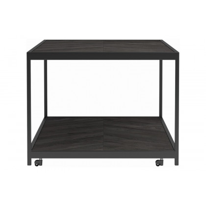 Coaster - Beckley Chevron End Table in Rustic Gray Herringbone