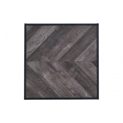 Coaster - Beckley Chevron End Table in Rustic Gray Herringbone