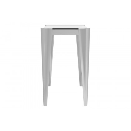 Coaster - Rectangle Glass Top Sofa Table in Silver/Gray