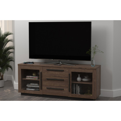 Coaster - 2-Door TV Console in Aged Walnut