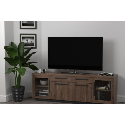 Coaster - 4-Drawer TV Console in Aged Walnut