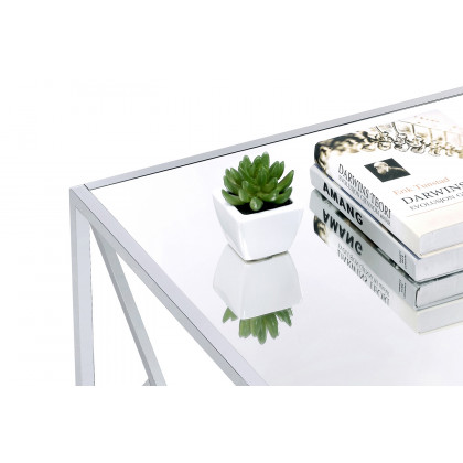 Coaster - 3-Piece Occasional Table Set in Clear Mirror/Chrome