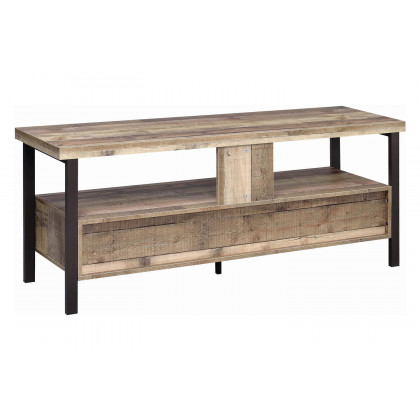 Coaster 59" 2-Drawer TV Console - Weathered Pine