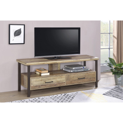 Coaster 59" 2-Drawer TV Console - Weathered Pine