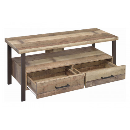Coaster 48" 2-Drawer TV Console - Weathered Pine