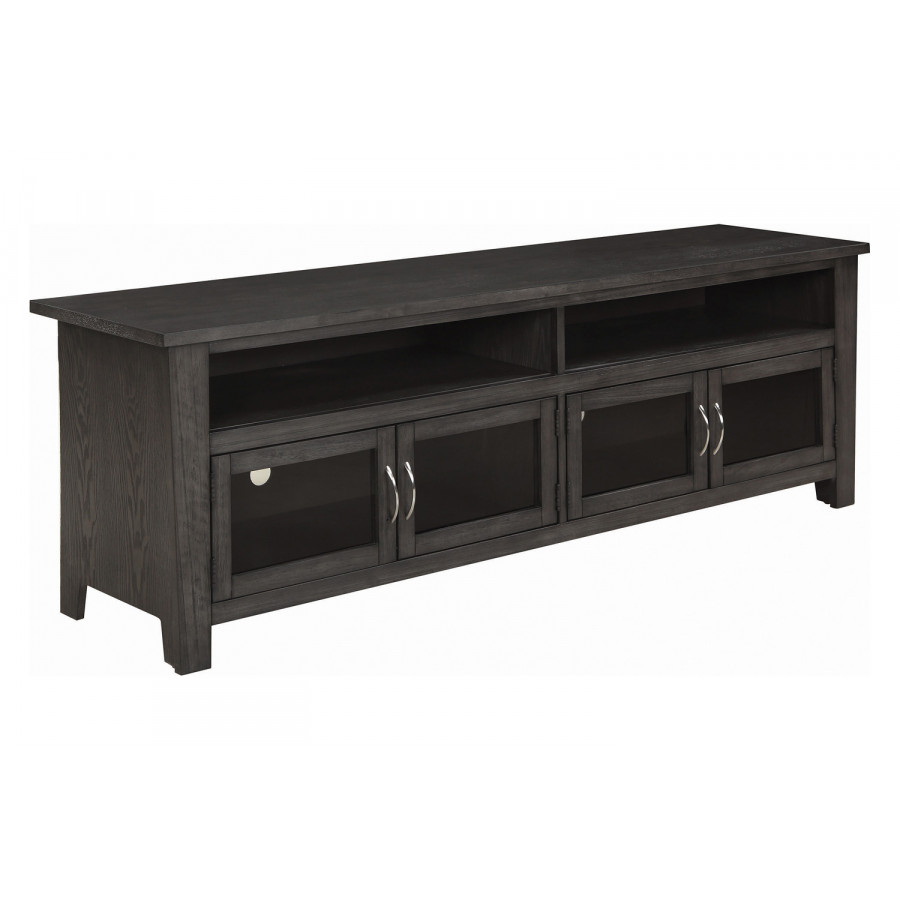 Coaster - 72" 4-Door TV Console in Dark Gray