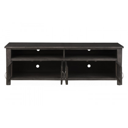 Coaster - 72" 4-Door TV Console in Dark Gray