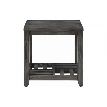 Coaster - 1-Shelf Rectangular End Table in Gray