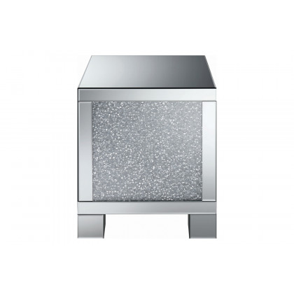 Coaster - Layton Square End Table in Silver/Clear Mirror