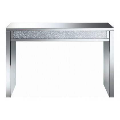 Coaster - Layton Rectangular Sofa Table in Silver/Clear Mirror