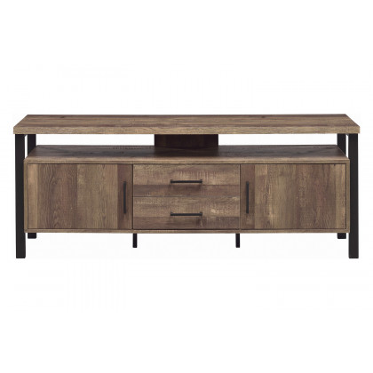 Coaster 59" 2-Drawer Rectangular TV Console - Rustic Oak