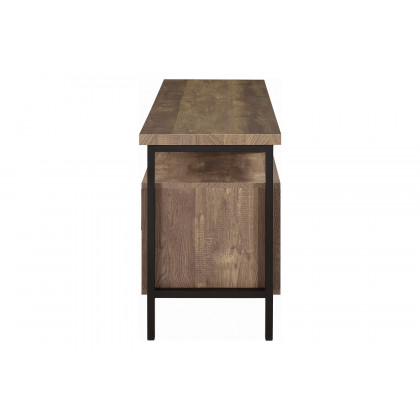 Coaster 59" 2-Drawer Rectangular TV Console - Rustic Oak