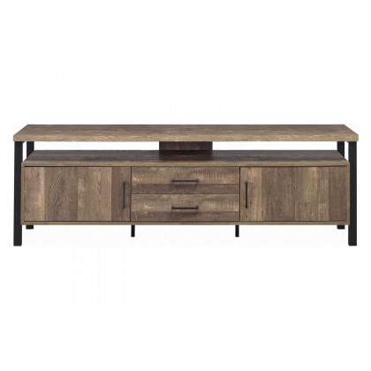 Coaster 71" 2-Drawer Rectangular TV Console - Rustic Oak