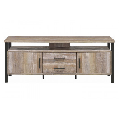 Coaster 59" 2-Drawer TV Console - Weathered Oak