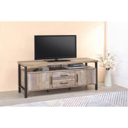 Coaster 59" 2-Drawer TV Console - Weathered Oak