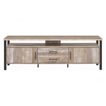 Coaster 71" 2-Drawer TV Console - Weathered Oak