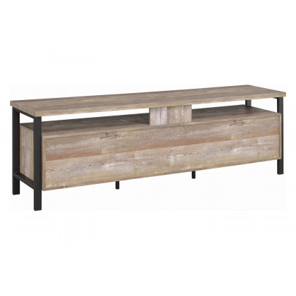 Coaster 71" 2-Drawer TV Console - Weathered Oak