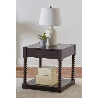 Coaster - Christine 1-Drawer End Table in Coffee Bean