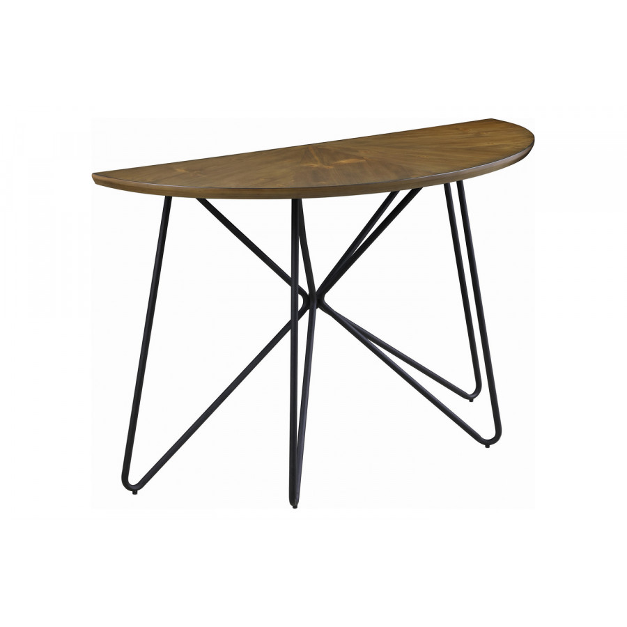 Coaster - Churchill Semicircle Sofa Table in Dark Brown/Black