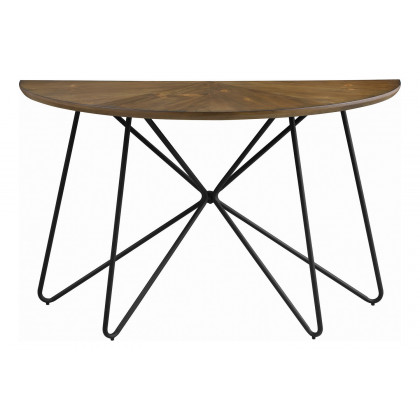 Coaster - Churchill Semicircle Sofa Table in Dark Brown/Black