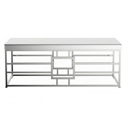 Coaster - Geometric Frame Rectangular Coffee Table in Chrome