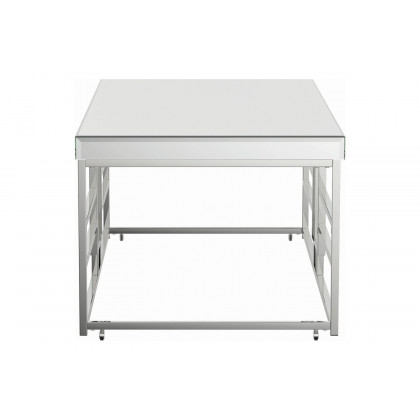Coaster - Geometric Frame Rectangular Coffee Table in Chrome
