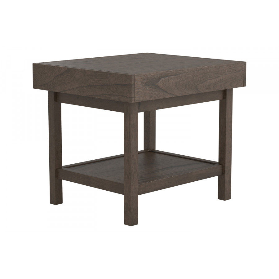 Coaster - Rectangle End Table With Shelf in Wheat Brown