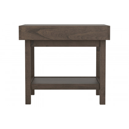 Coaster - Rectangle End Table With Shelf in Wheat Brown