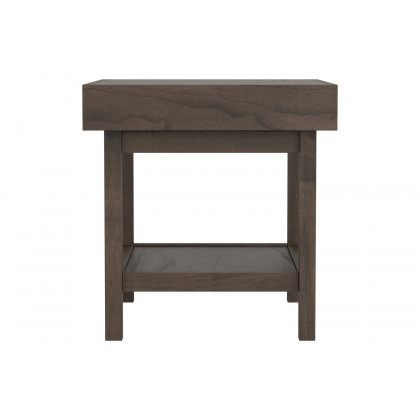 Coaster - Rectangle End Table With Shelf in Wheat Brown