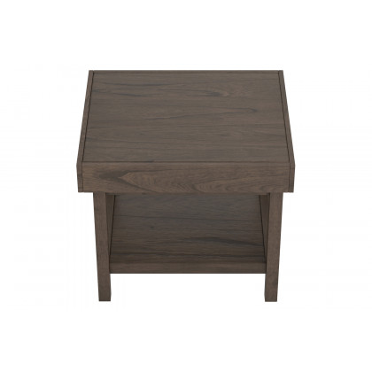 Coaster - Rectangle End Table With Shelf in Wheat Brown