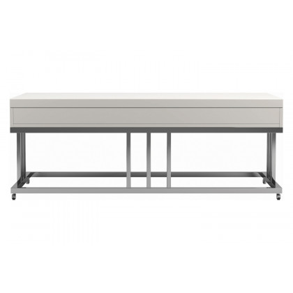 Coaster - 2-Drawer Rectangular Coffee Table in Glossy White/Chrome