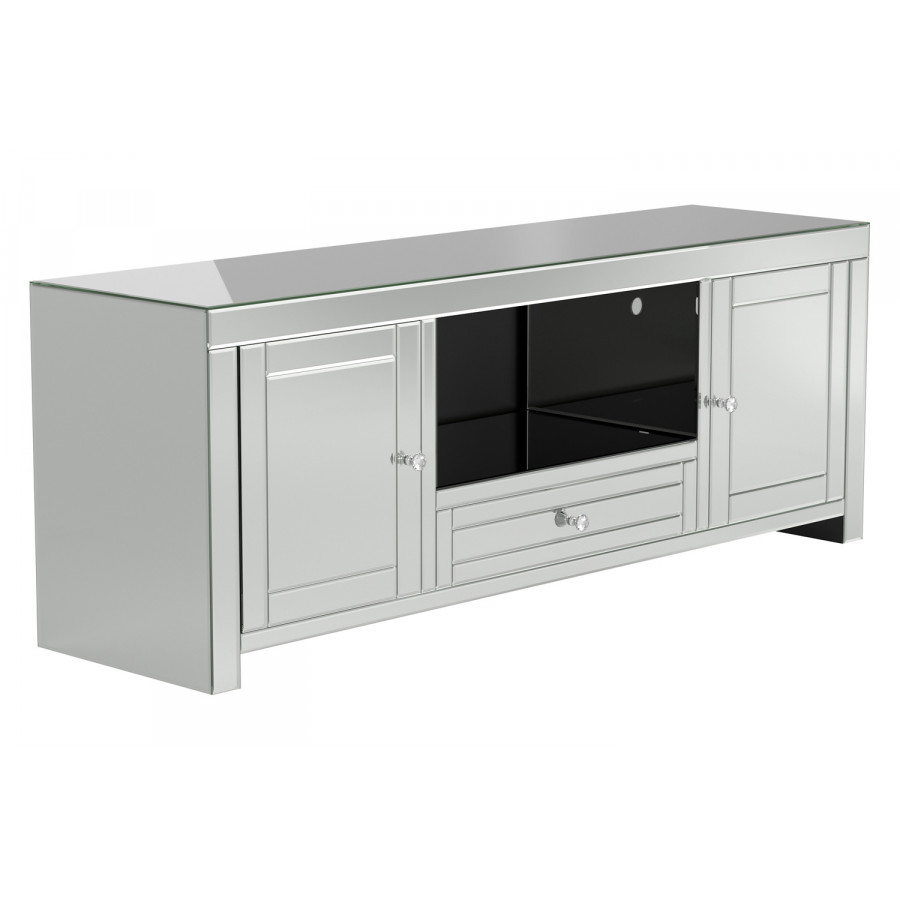 Coaster - 2-Door TV Console in Silver