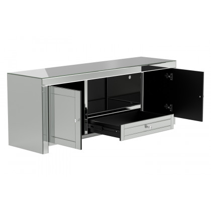 Coaster - 2-Door TV Console in Silver