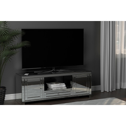 Coaster - 2-Door TV Console in Silver