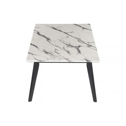 Coaster - Rectangle Faux Marble Top Coffee Table in Black/White
