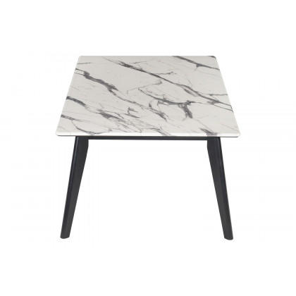 Coaster - Rectangle Faux Marble Top Coffee Table in Black/White