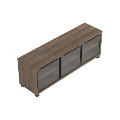 Coaster 3-Door TV Console - Aged Walnut