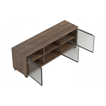 Coaster 3-Door TV Console - Aged Walnut