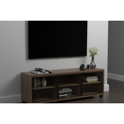Coaster 3-Door TV Console - Aged Walnut