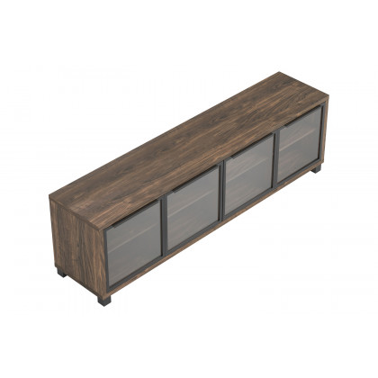 Coaster 4-Door TV Console - Aged Walnut