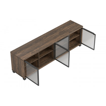 Coaster 4-Door TV Console - Aged Walnut