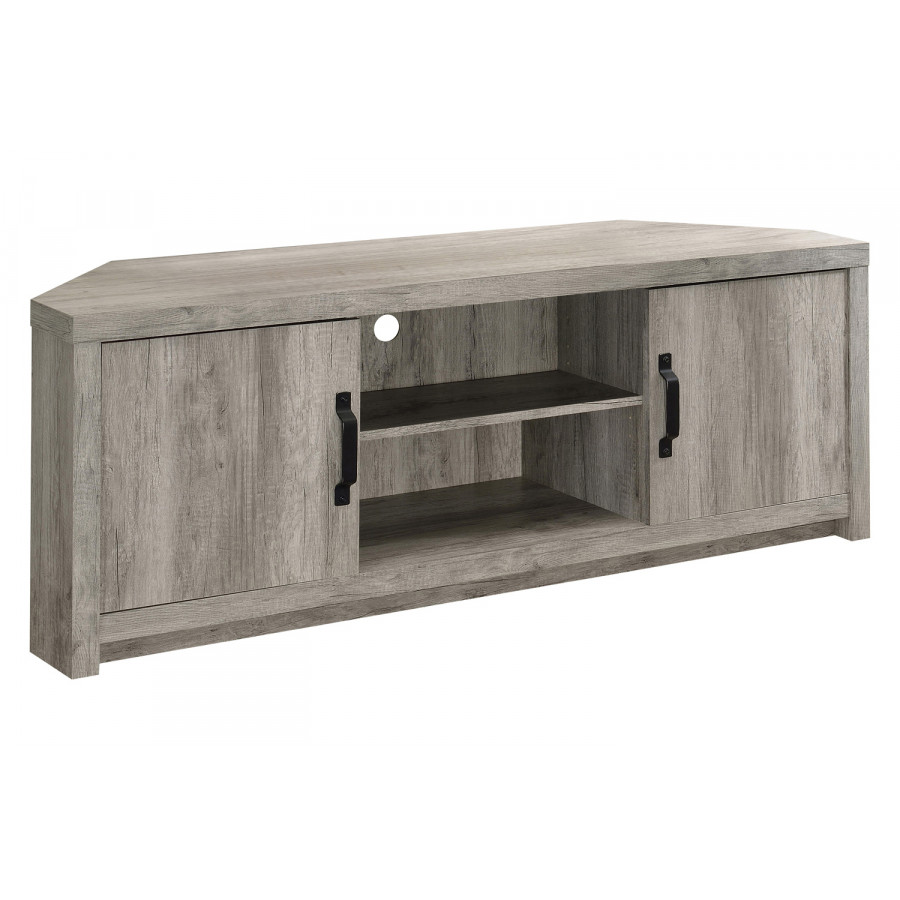Coaster - 2-Door TV Console With Adjustable Shelf in Gray Driftwood