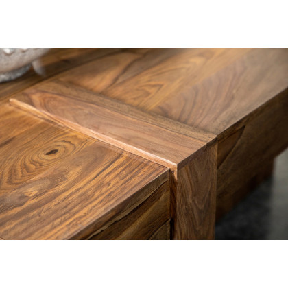Coaster - Wooden Square Coffee Table in Natural Sheesham