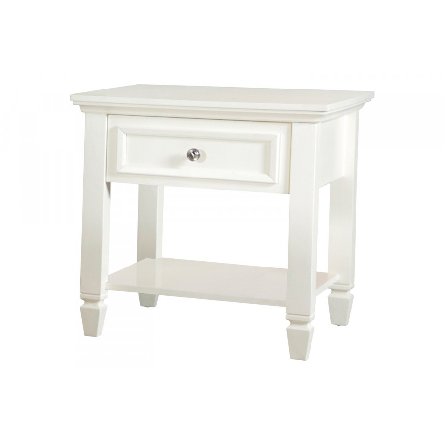 Coaster - Square 1-Drawer End Table With Lower Shelf in Buttermilk
